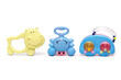 Children's toys isolated on a white background.