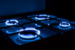 Flames of gas stove.