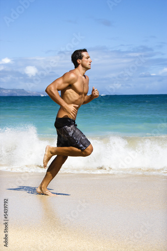 Man running.