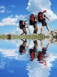 Friends going in hike