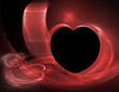 floating red hearts