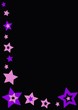Cadre etoiles violettes