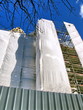 Echafaudage blanc, ciel bleu, Paris