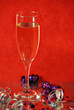 celebration with champagne and confetti