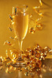 celebration with champagne and confetti