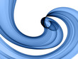 abstract blue wave over white background, hq render