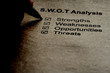 Photo: Business strategy analysis concept. SWOT analysis Business strategy analysis concept. SWOT analysis
