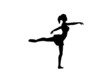 Silhouette of a ballet dancer.