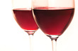 Two glasses with red wine close up Two glasses with red wine close up
