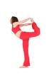 girl stretching standing on one leg girl stretching standing on one leg