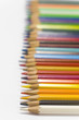 colorful pencils on white background in horizontal position colorful pencils on white background in horizontal position