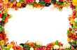 Colorful vegetable frame