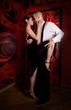 couple in love dancing at the nightclub