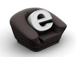Armchair with symbol for internet