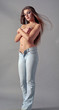 topless long-hair young woman topless long-hair young woman