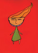 YOUNG GIRL WITH WIND IN HER HAIR
