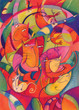GROUP OF COLORFUL CATS