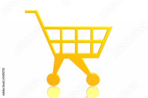 3d basket isolated in white background
