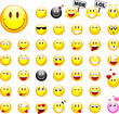Lot de smileys, image vectorielle