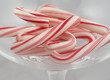 Candy Canes in a Glass Bowl