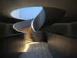 A minimalist spiral staircase with symbolic meaning A minimalist spiral staircase with symbolic meaning