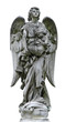 Isolated ature marble angel figurine sculpture Isolated ature marble angel figurine sculpture