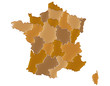 Carte France Camaieu Marron