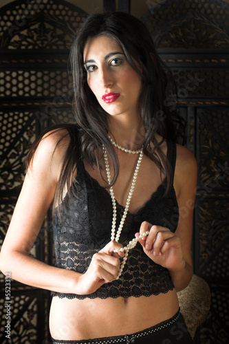 Photo: Beautiful young sexy adult Italian woman with long black hair Beautiful young sexy adult Italian woman with long black hair