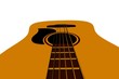 3d render illustration of isolated acoustic guitar
