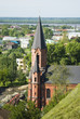 Downtown of Tobolsk in Russia with catholic temple
