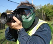 The outdoor photographer with protective mask The outdoor photographer with protective mask