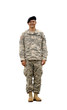 A real U.S. Army Soldier, Sergeant. 12MP camera. Isolated.  
