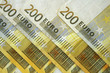 Two hundred euro notes