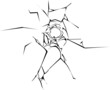 Bullet hole, vector.
