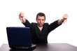 businessman showing thumbs down businessman showing thumbs down