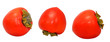 Persimmon isolated with clipping path over white