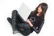 Girl with lap top Girl with lap top