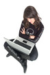 Girl with lap top Girl with lap top