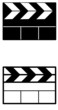 Vector: movie slate boards movie slate boards