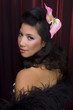 Beautiful latin model with wavy hair.