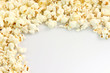border from pop corn with copy space  food conceps