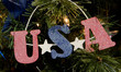 USA Sign Christmas Ornament