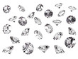 Several diamonds isolated on white background. Several diamonds isolated on white background.