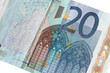 Detail of a twenty euro note