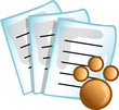 Illustration of a vet medical papers icon Illustration of a vet medical papers icon