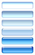 Blue buttons set isolated on white
