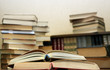 Many old books combined by a heap Many old books combined by a heap