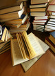 Many old books combined by a heap Many old books combined by a heap