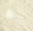Imprint on the flour- bulb