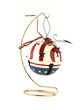 Photo : Holiday patriotic bell or ornament isolated on white background Holiday patriotic bell or ornament isolated on white background